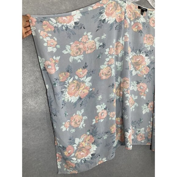 Torrid Cardigan Floral Kimono Womens 1X‎ Multicolor Sheer Open Front Lightweight - Picture 6 of 13